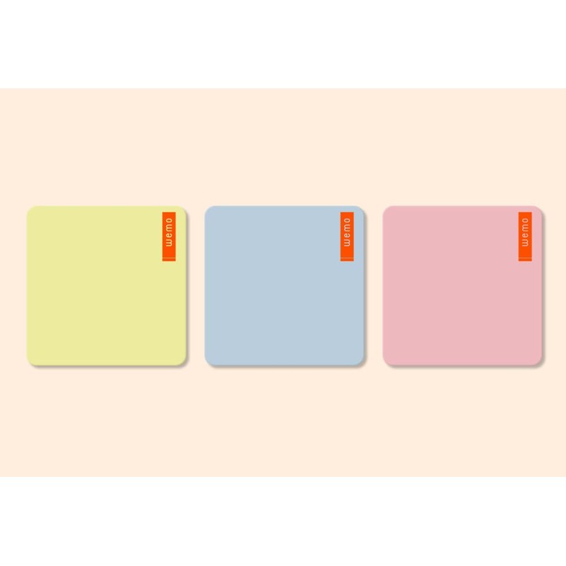 wemo Pad Type Ver.2 Fusen Specifications, Pastel Blue (Pack of