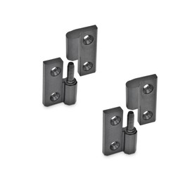 Ganter Normelemente Hanging Hinges Plastic Fixed Bearing Left 50 x 50 mm GN 337.1-50-50-6-A-2-SW