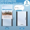 Walquicks Transparent Plastic Magnetic Document Holder, 5 Pack, 8.5 x
