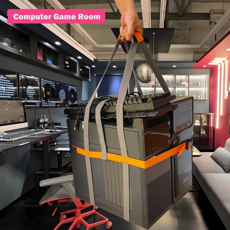 Storbuffs Computer Desktop Tower Easy Carrying Straps, Easily Transport System,Adjustable