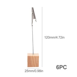 Postcard Stand, Place Card Holder, Photo Holder, Memo Clip Holder, Photo Holder with Clips, Cube Place Card Holder, Photo Holder, for Office, Wedding, Home, Postcard, Photo, Memo Decoration, Pack of 6