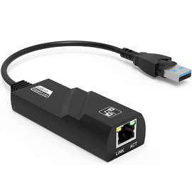 Adaptador Ethernet - Adaptador USB 3.0 a RJ45 Gigabit LAN 10/100/1000Mbps USB Network Adapter - Adaptador de Red Externa Compatible con Windows 10/8.1/8/7/XP/Vista, Mac OS, Linux, Chrome OS