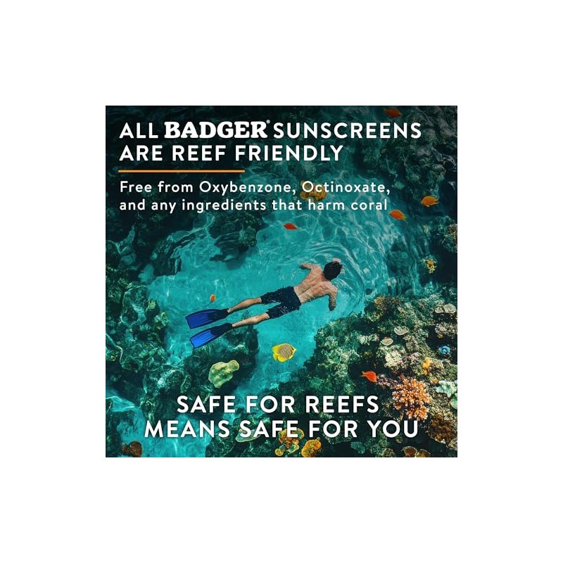 Badger - SPF 40 Clear Zinc Kids Sports Sunscreen Cream,
