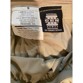 Milliken Peckham Military Peckham DSCP Drawers Light Weight Cold Weather GEN III,Thermal,Ne