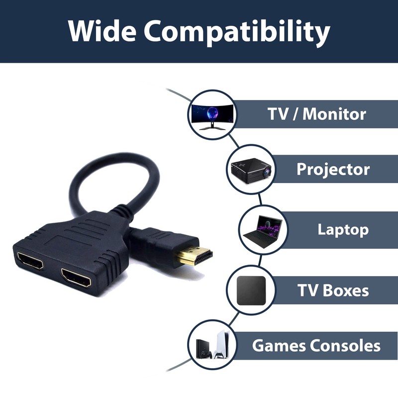 Pipestation HDMI Splitter 1 in 2 Out - HDMI Switch