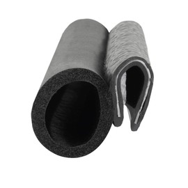 RecPro RV Trim Seal 5/8" Horizontal Bulb Seal 1/8" Flange Clip-On Weather Strip (10 Feet)
