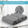 HOMEXCEL Grey Cleaning Rags 5 Pack, Highly Absorbent Microfiber Cleaning
