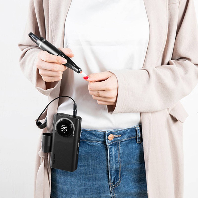 Portable Nail Drill Machine 35000 RPM Rotation Rate Adjustable Electric