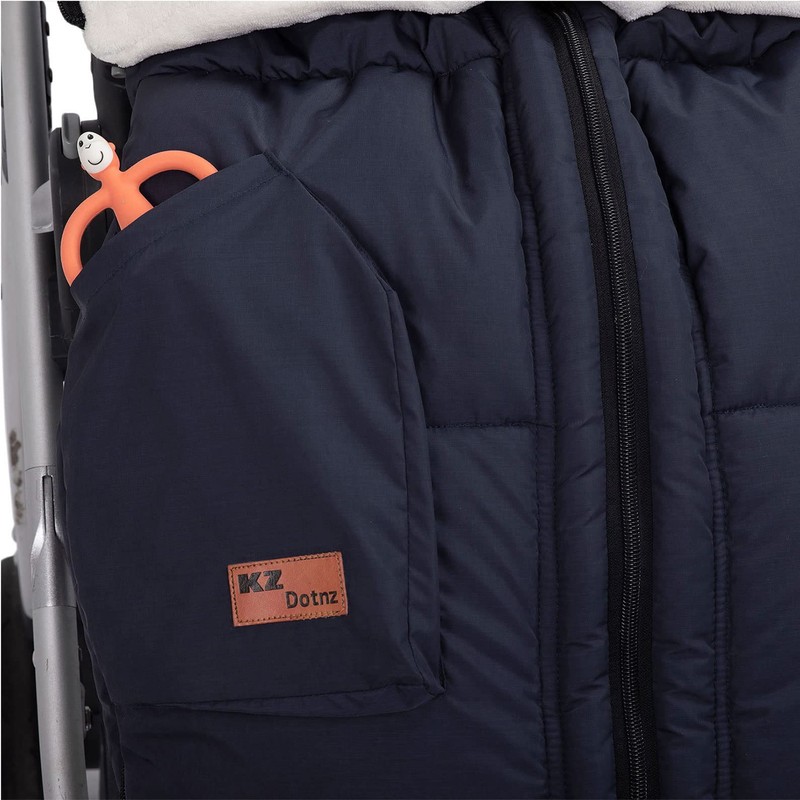 KZ Dotnz Universal Stroller Footmuff with Adjustable Zips, Soft Hood,
