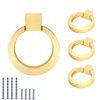 IAFVKAI 4 Pack Cabinet Knobs Zinc Alloy Drawer Pull Ring