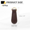 sourcing map 6pcs Zipper Pull 1.57-in Leather Zipper Head Handle