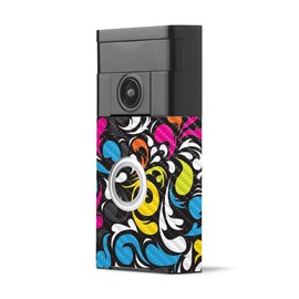 MightySkins Carbon Fiber Skin for Ring Video Doorbell - Swirly | Protective, Durable Textured Carbon Fiber Finish | Easy to Apply, Remove, and Change Styles | Made in The USA