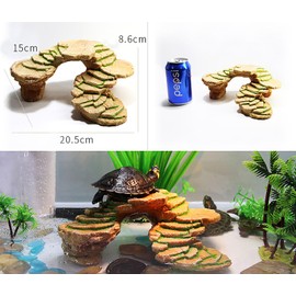 Xinyanmy Schildkröte Basking Plattform,Schildkröte Basking Klettern Plattform Aquarium Fisch Tank Ornament Reptil Klettern Rampe Dekorationen