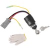 Dokili Ignition Switch 129572 with Keys 3-Position 6-Wire Connectors Compatible