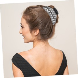 Angoily Hair Claw Clips Women Set of 2 in Yellow Black Rhinestone Hairpin Ponytail Holder Hair Clamps for Women