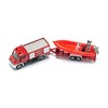 siku 1636, Feuerwehr Unimog mit Boot, 1:87, Metall/Kunststoff, Rot, Feuerwehrauto