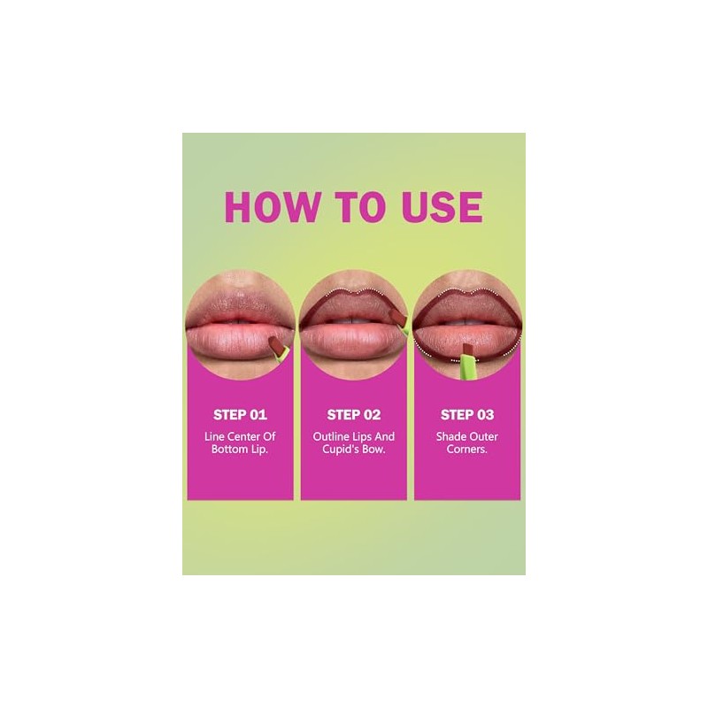 Erinde 2 Pcs de delineador de labios mate, delineador de