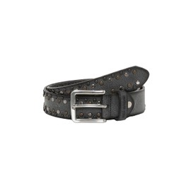 Unisex Genuine Leather Belt with Rivets Robust Rivet Belt Leather Belt, gray