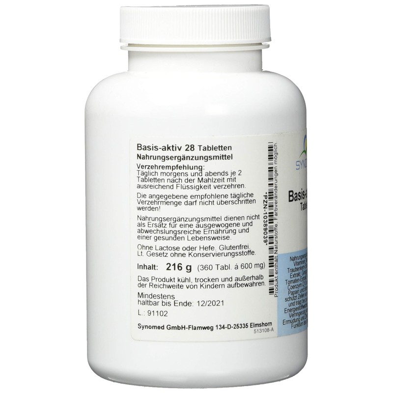 Basis-aktiv 28 Tabletten, 360 Tabletten (216 g)