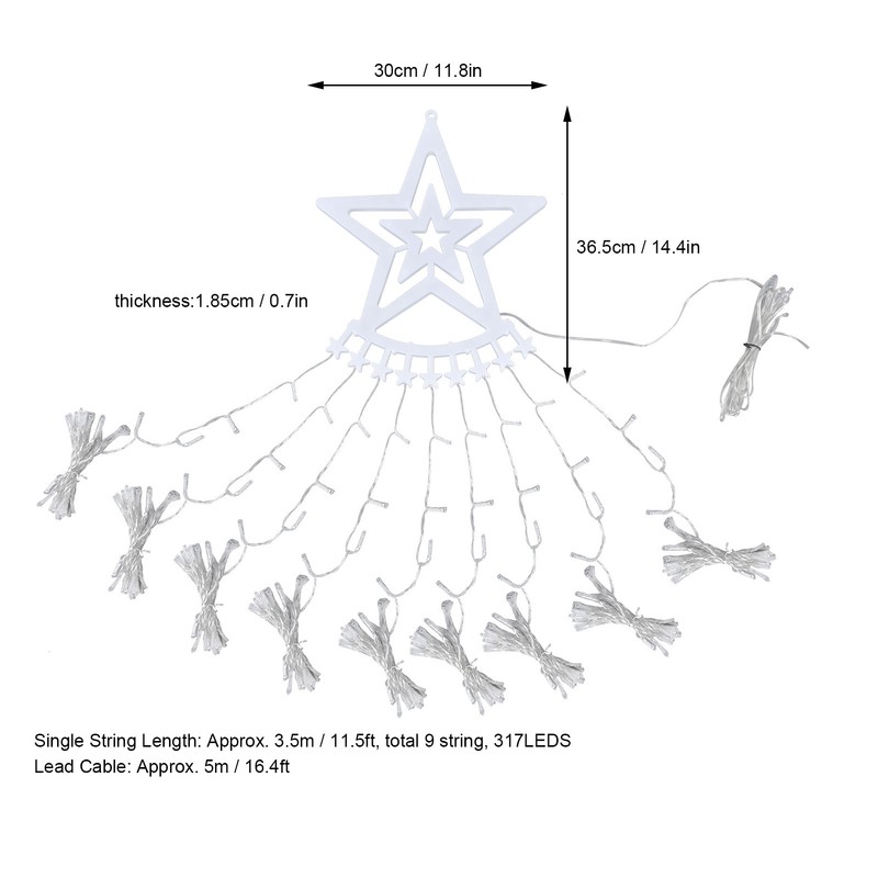 LED Star String Light Christmas Tree String Light Outdoor Decoration