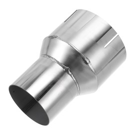 X AUTOHAUX 2.5"OD to 3.5"OD Mandrel Exhaust Bend Elbow Concentric Reducer T304 Stainless Steel Pipe Adapter 5 Inch Length Silver Tone