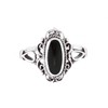 Windalf Alisa Women's Ring 14 mm Silver Ring Black Onyx