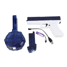 Kids Electric Water Toy Automatic Continuous Spraying Interactive Summer Water Toy with Magazine Clip Blue