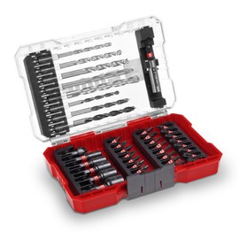 Original Einhell M-CASE 39-Piece Impact Resistant Accessory Set (25 mm Bits, Metal Drill, Wood Drill, Masonry Drill, 60 mm Bit Holder, Socket Wrench, Countersink with Storage Box)