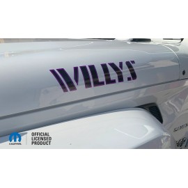 Mopar 18 19 20 jeep WILLYS hood decal sahara rubicon wrangler gladiator JT JL PURPLE