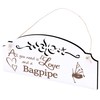 Bagpipe Decorative Sign 20 x 10 cm – All you