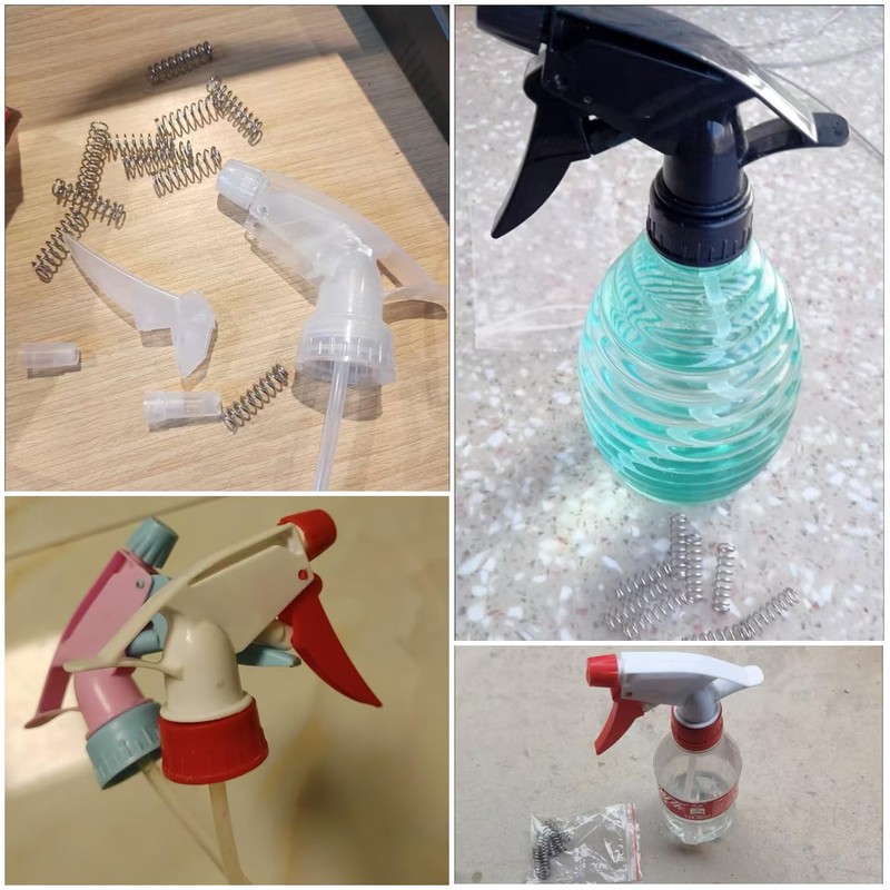 TorSor 6 Pack Plastic Spray Bottle Trigger Spring Replacement Spray