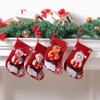 Azuki Christmas Stocking 3 Pack, Santa,Snowman,Reindeer,Bear Christmas Decorations and Party