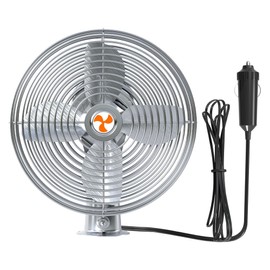 XGGYA Heavy Duty 12V 6" Car Fan,2-Speeds Fan,All-Metal Fan for RVs, Cars, Trucks, etc.Cigarette Lighter Cooling Fan,Helps to Circulate the Air in Your Car.(Cord Length 6FT)