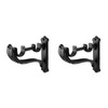 Tsnamay 2Pcs Double Curtain Rod Brackets Rod Holders,Black Retro Wall