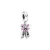 Charm de plata 925, Abalorio, Dije colgante, Colgante de ballet,