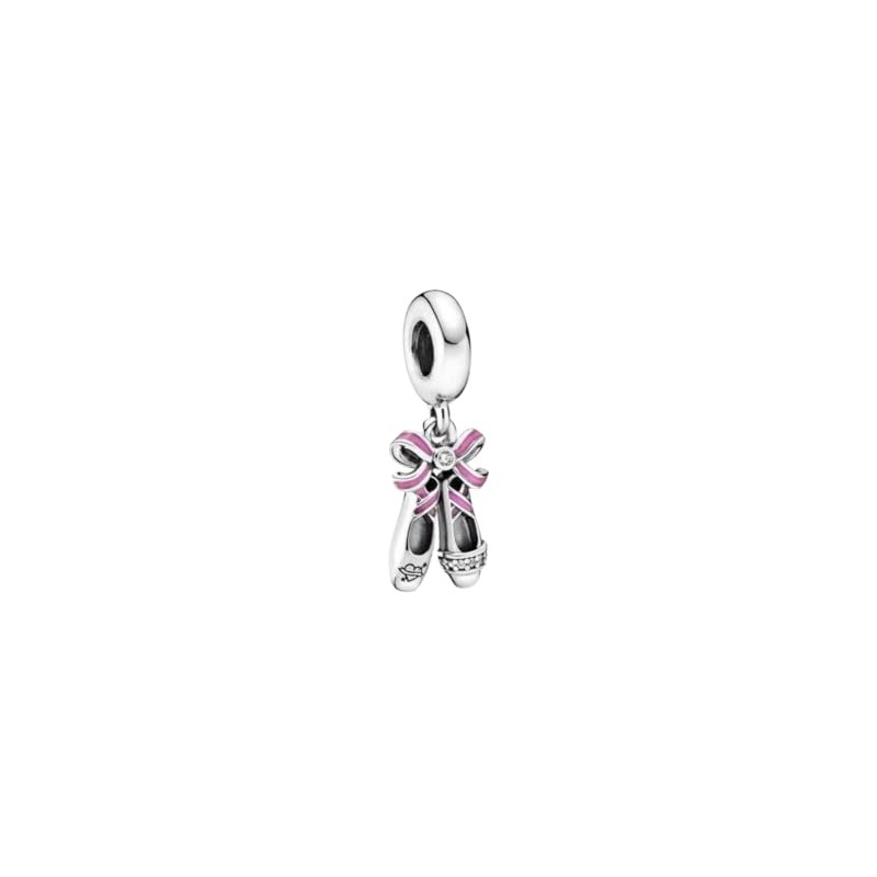 Charm de plata 925, Abalorio, Dije colgante, Colgante de ballet,