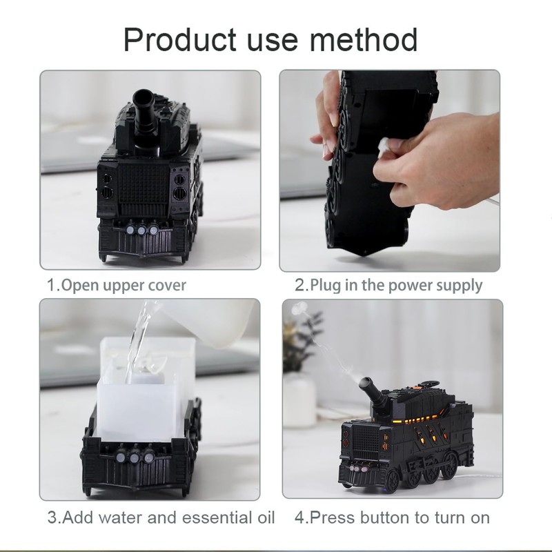 Essential Oil Diffuser, 300ml Small Tank Cannon Diffuser, Aromatherapy Diffuser