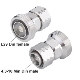 RFetomax 4.3/10 MiniDin Male to 7/16 Din Female Low PIM 160dBc Adapter 4.3-10 Mini Din Male to L29 Female Adaptor