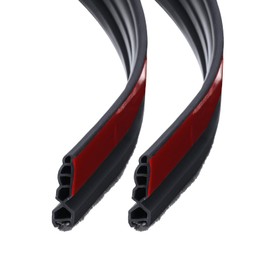 uxcell 2pcs Door Draft Stopper, Self Adhesive Door Sweep for Bottom of Door with Brush for Keeping Out Cold, Inside and Outside Door, Door Bottom Seal Blocker Noise (3Ft, Black)