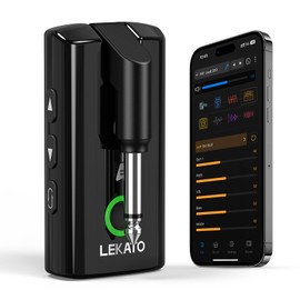 LEKATO Electric Guitar Headphone Amp with 56 Drum Patterns, 8 Effect Modules,50 Presets, 20 IRs, Rechargeable Headphone Amp with Bluetooth Audio for Practice Recording