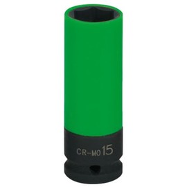 KS Tools 515.1072 Torque Impact Socket, Deep, 1/2-Inch, 15mm