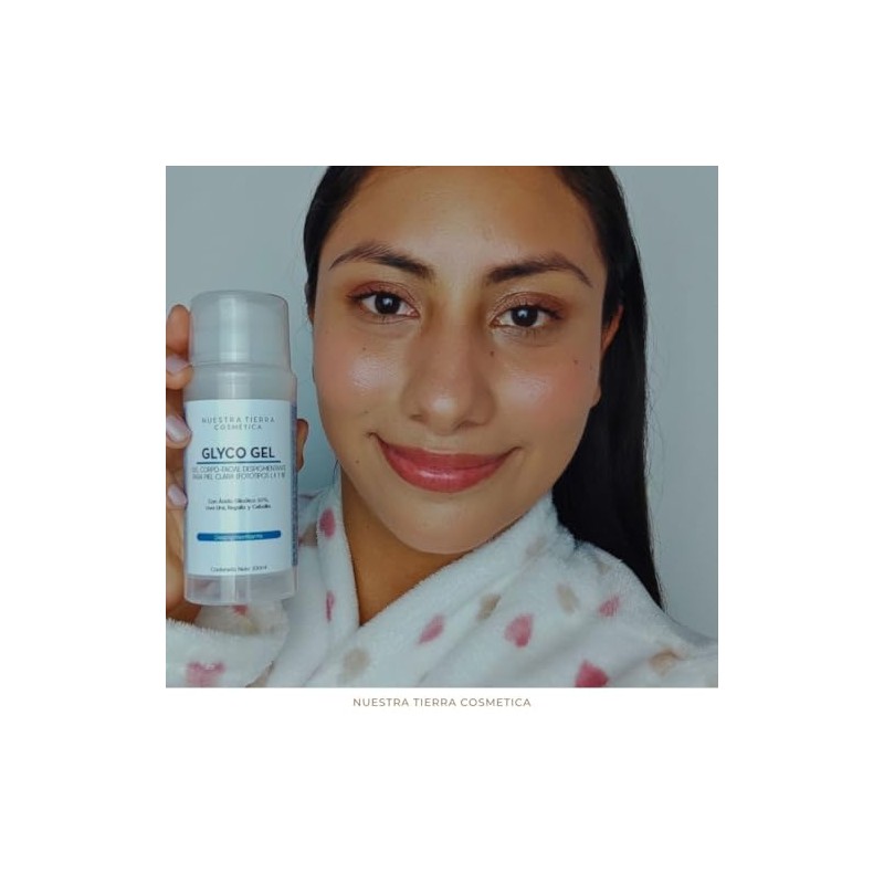Gel Despigmentante de Ácido Glicólico para Piel Clara. Orgánico. -100ml-