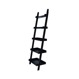 International Concepts 5 Tier Leaning Shelf, Black