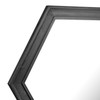 Stonebriar Decorative 24" Hexagon Wall Mirror with Black Wood Frame