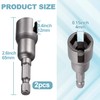 Lekgavd 2 Packs Power Wing Nut Driver Set, 1/4" Hex