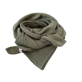 Glückspilz I Muslin Scarf Muslin I Women Men I 130 x 130 cm, khaki