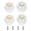 sourcing map Bathroom Faucet Knobs Replacement, 4Pcs Acrylic Hot and