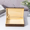 Dedoot Unfinished Wooden Box with Hinged Lid 9.7x5.5x2.7 Inch Rectangle