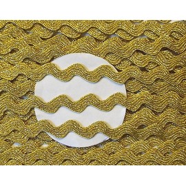 Großhandel für Schneiderbedarf 5 m Lurex Gold Serrated Braid 8 mm