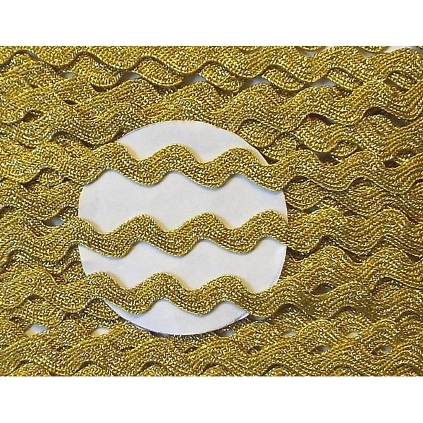 Großhandel für Schneiderbedarf 5 m Lurex Gold Serrated Braid 8
